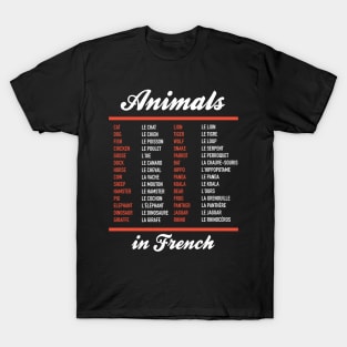 Animals In French T-Shirt